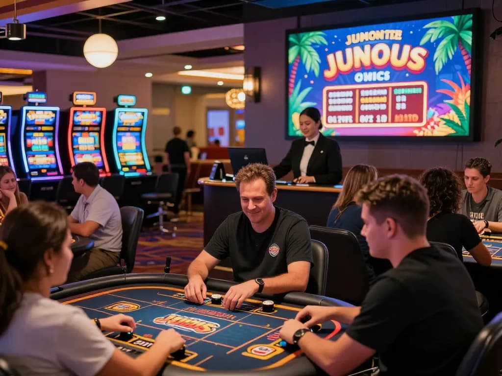Dynamic online gaming environment showcasing players at tables and engaging with dealers at https://xx88jp.com/ for an exciting casino experience.