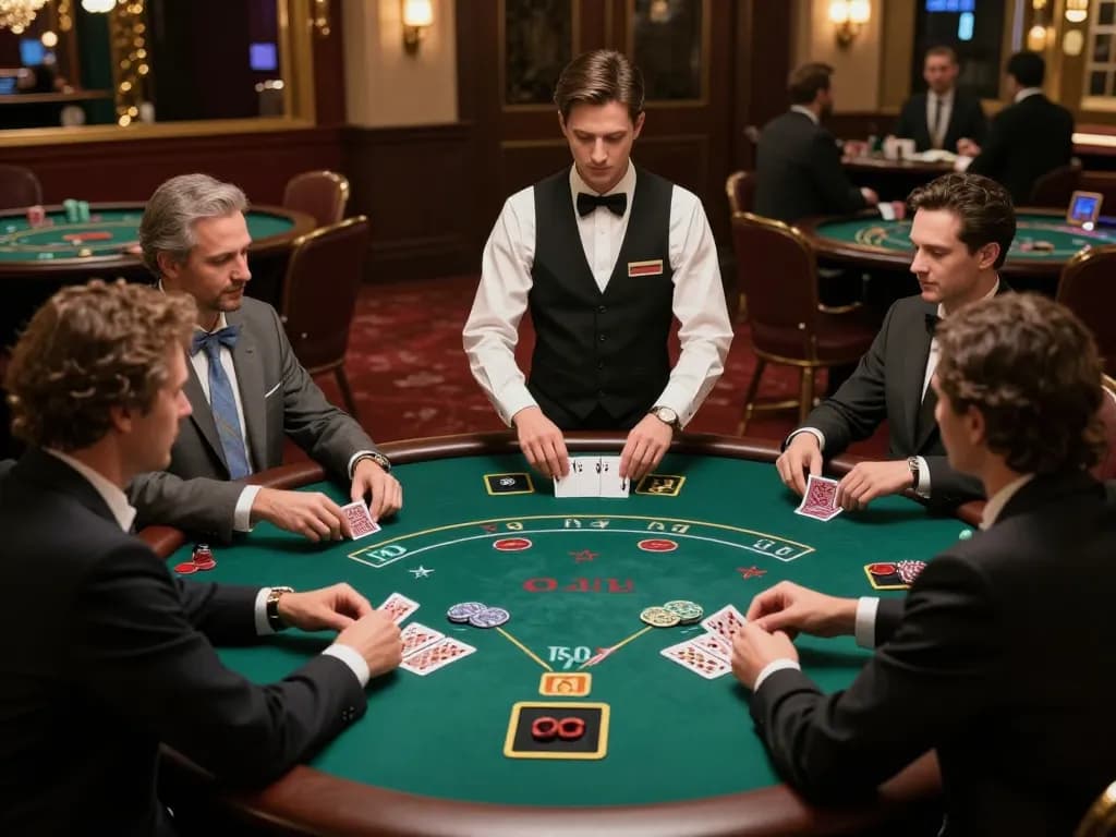 Engaging blackjack gameplay at Nhà Cái F168 casino table, showcasing strategic decisions and competitive atmosphere.