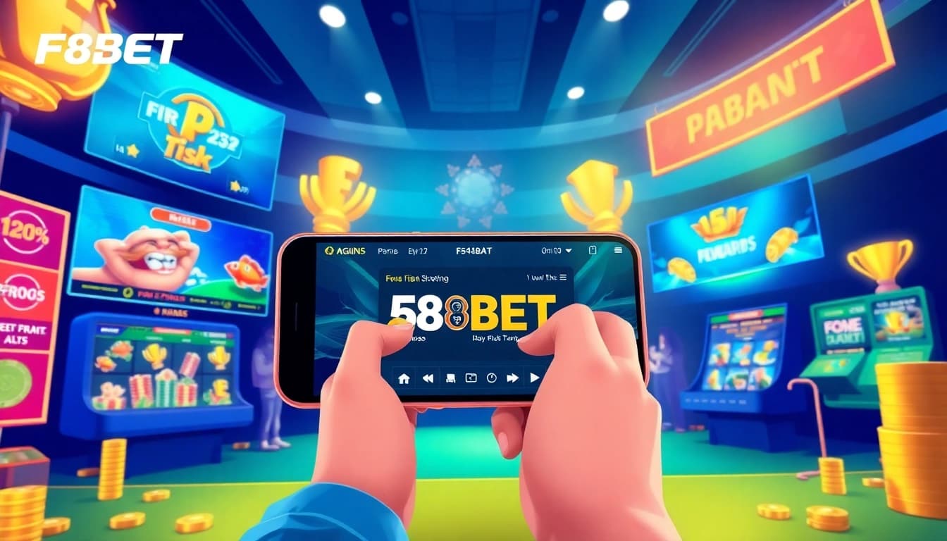 F8BET online gambling platform showcasing diverse games and user-friendly interface.