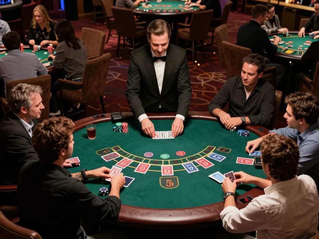 Players engaging in a thrilling blackjack game at C168 casino with vibrant atmosphere and dynamic gameplay.