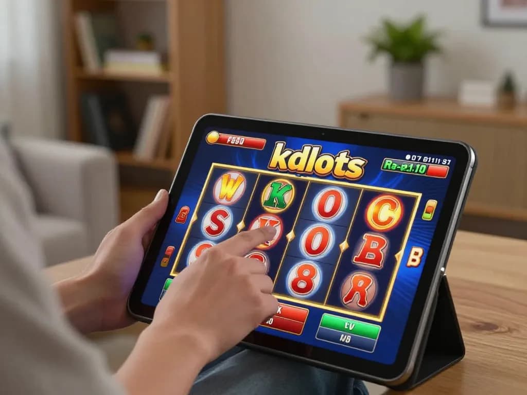 Kdslots interface featuring animated reels during an online casino gaming session, highlighting exciting gameplay.