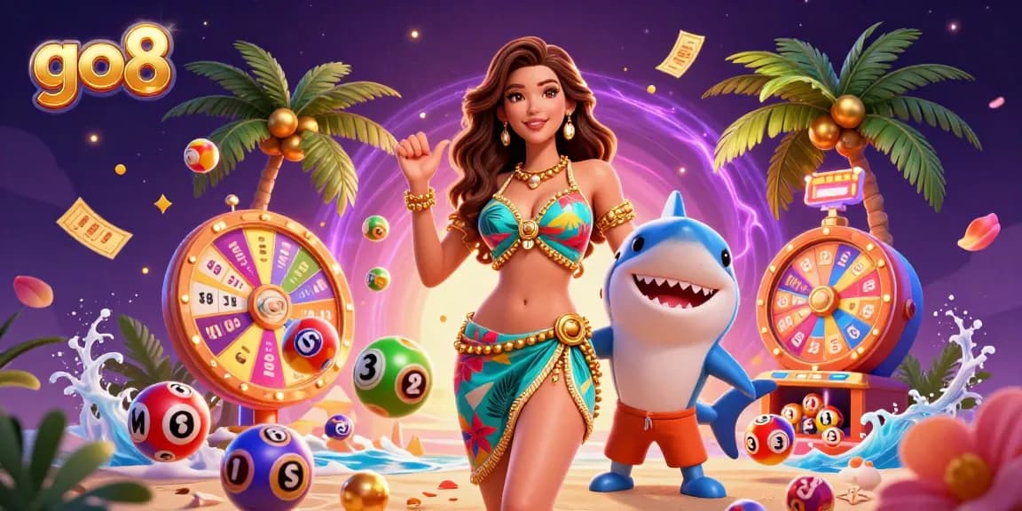 Join the excitement with go8's vibrant casino scene featuring dynamic lottery games and tropical vibes.