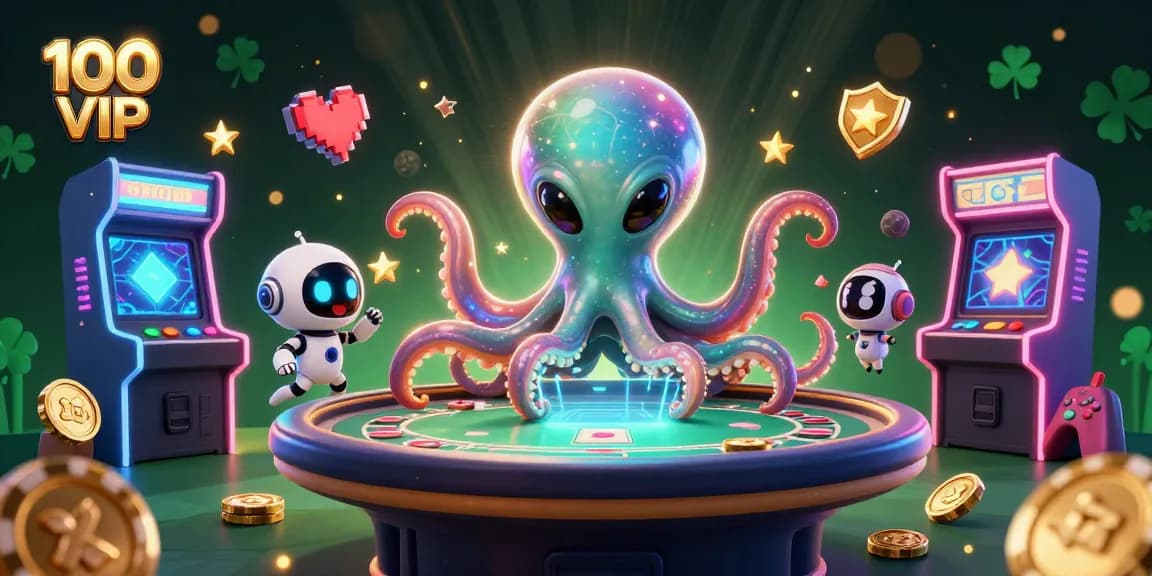 Experience thrilling gameplay at 100 VIP with an exciting alien-themed poker scene.
