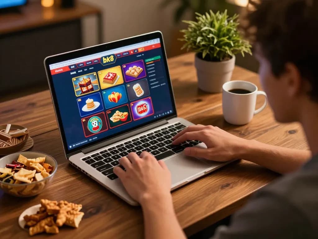 Engaging in playful gaming strategies on bk8 interface for an exciting online casino experience.