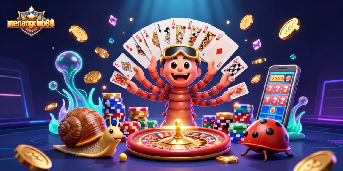 Experience the excitement of menangclub88 with vibrant 3D cartoon characters and dazzling casino elements.