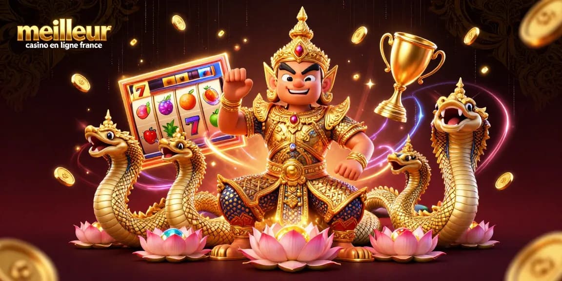 Experience the thrill at meilleur casino en ligne france with vibrant 3D slot reels and regal characters.
