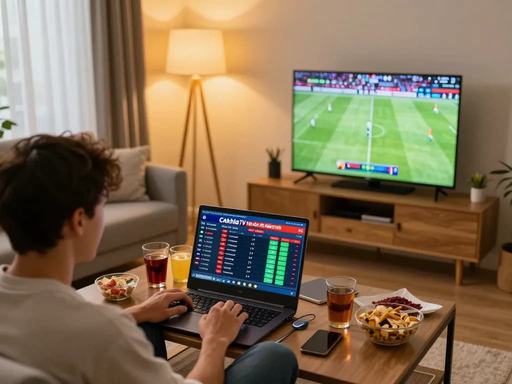 CakhiaTV Link Xem Bóng Đá Trực Tuyến Full HD, Không Chặn - Engaging with online betting experience from home setup.
