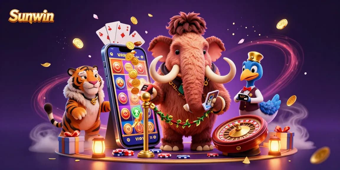 Sunwin offers a vibrant casino experience with engaging 3D characters and dynamic slot game elements.