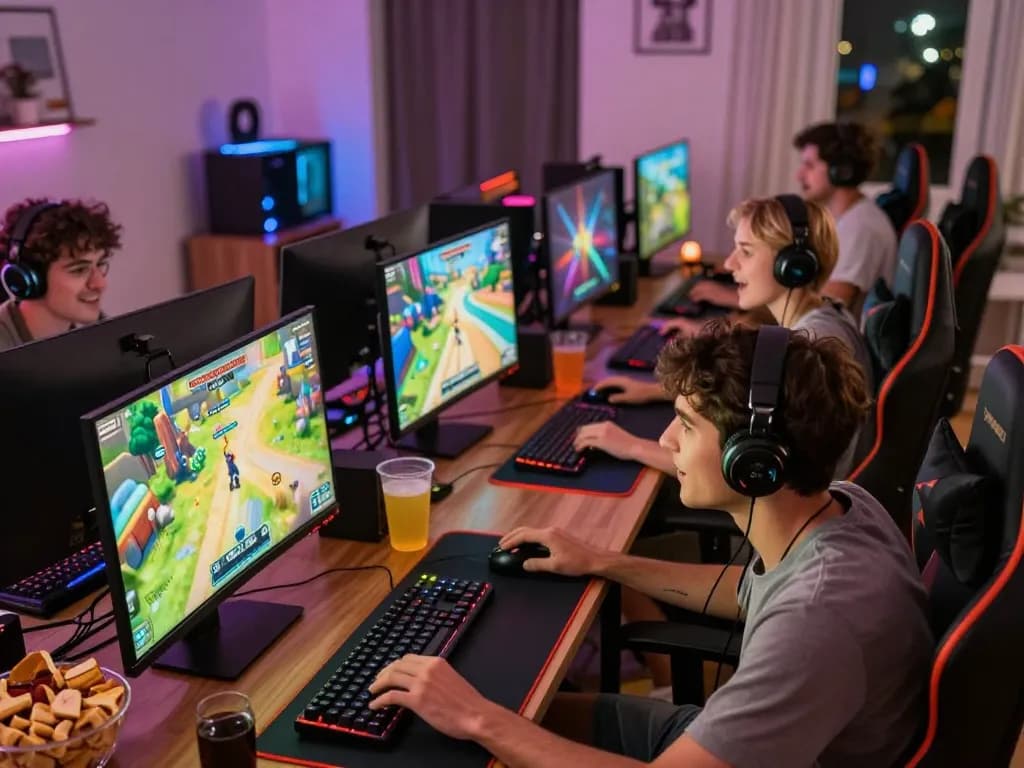 Players enjoying a thrilling gaming experience on 32win platform with vibrant graphics.