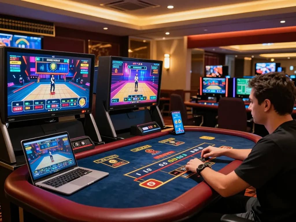 Engaged player enjoying Fly88's immersive online casino experience with dynamic gameplay.