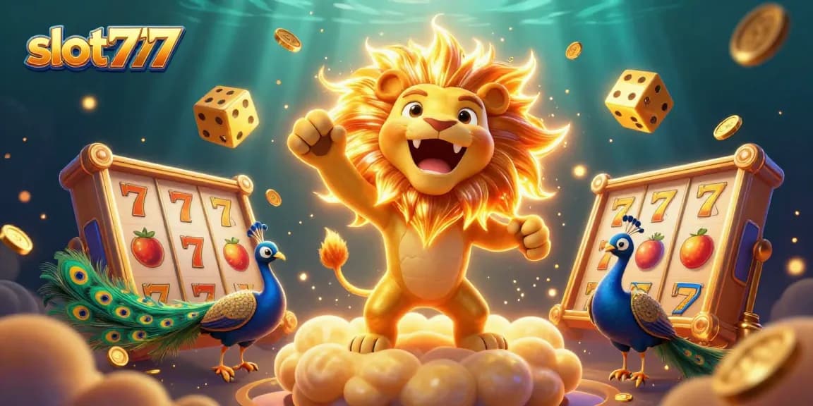 Experience exhilarating slot777 gameplay with vibrant visuals and dynamic elements in this 3D illustration.