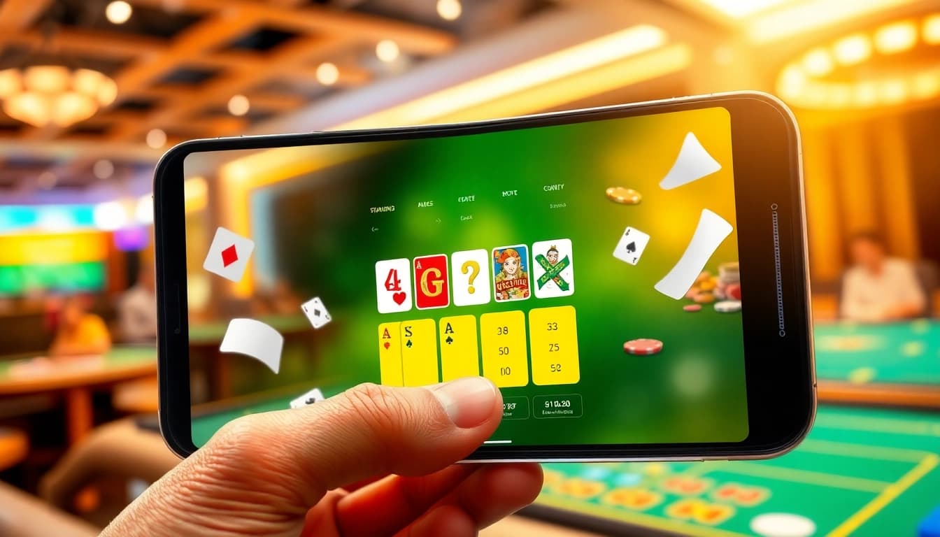 Link đăng nhập Nhatvip displayed on a mobile device with vibrant casino elements.