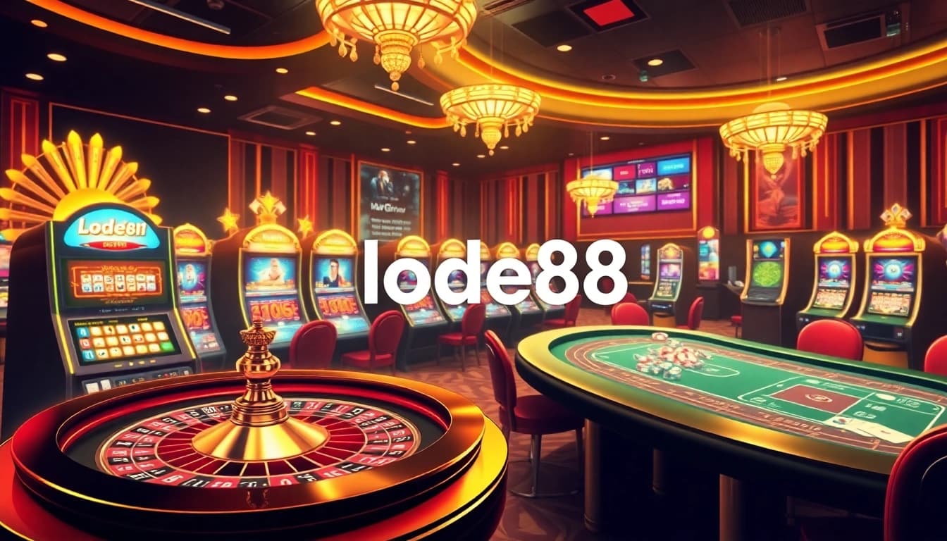Experience the thrill of betting with lode88 in a vibrant online casino setting.