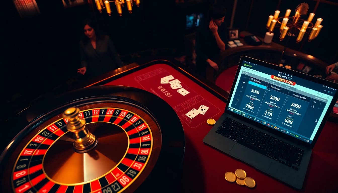 Experience high-stakes gaming at 888NEW COM with luxurious casino tables and vibrant poker chips.