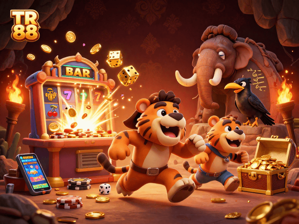 Experience thrilling slots and vibrant gameplay at TR 88's dynamic casino world.