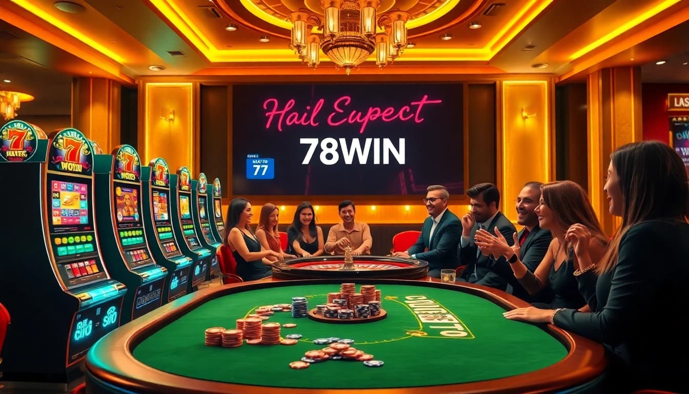 Experience excitement at 78WIN with vibrant slot machines and passionate poker players.