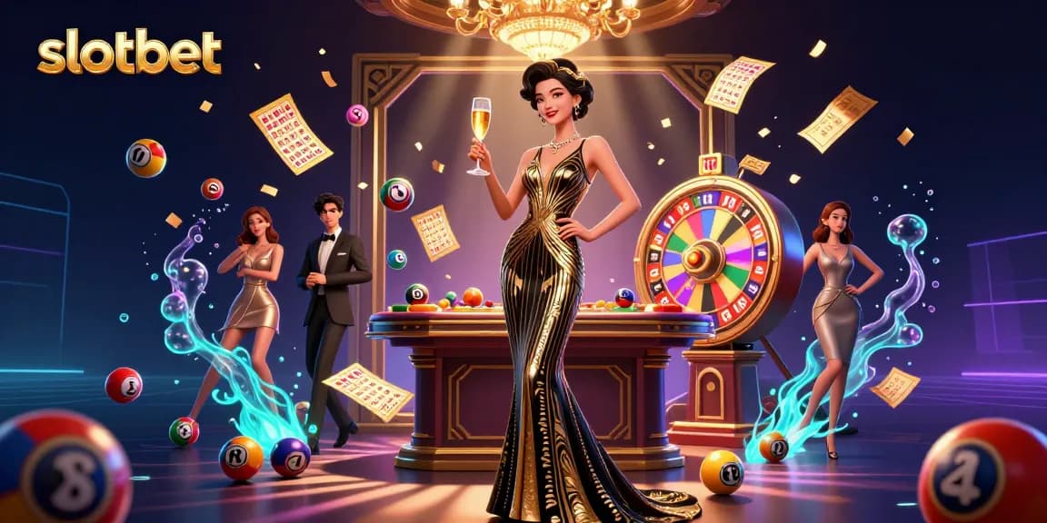 Savor the excitement at slotbet with vibrant casino elements and a glamorous gaming atmosphere.