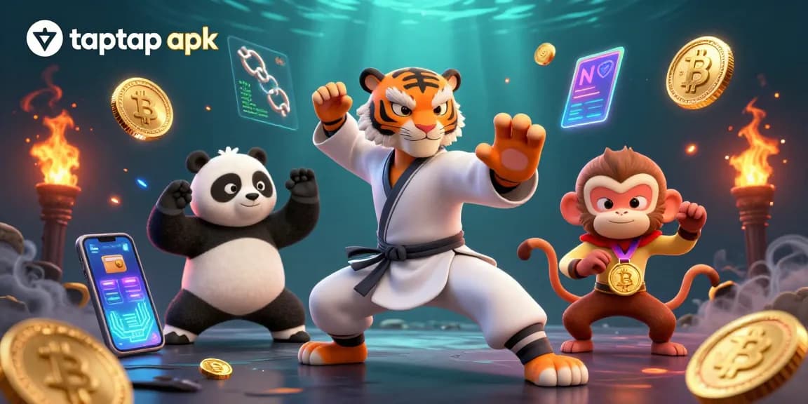 Memenangkan slot dengan taptap apk, ilustrasi menarik karakter kartun 3D di kasino.