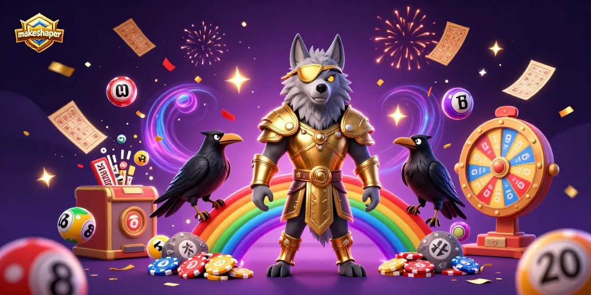Experience the excitement of makeshaper with vibrant 3D illustrations of casino-themed action!