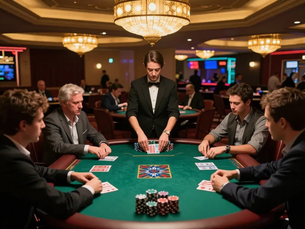Players at a high-stakes poker table strategizing their winning moves in tg88 casino.