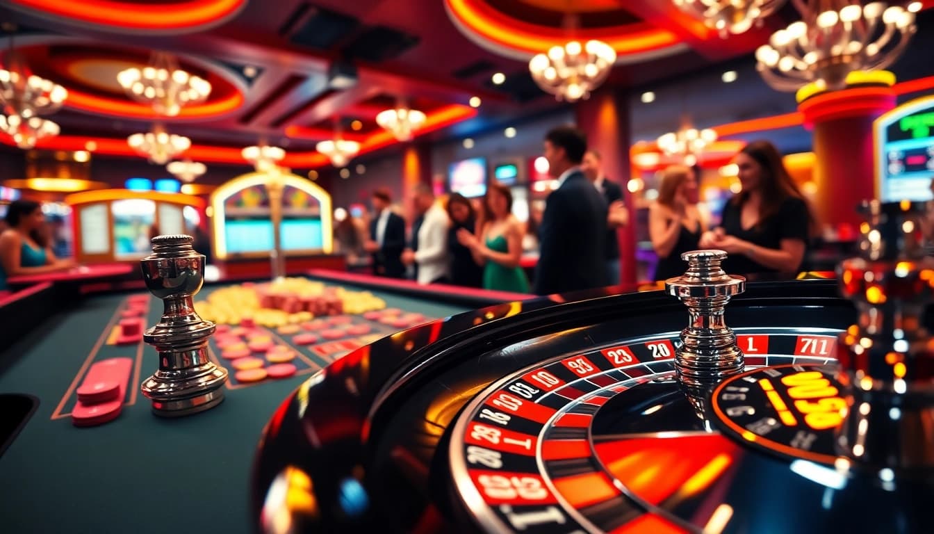 Engage with the thrilling citinow casino experience at a lively roulette table filled with excitement.