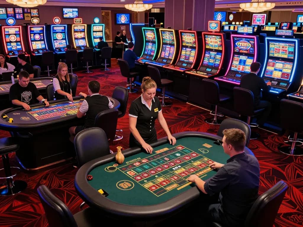 Players enjoying games at casinos that accept credit cards with exciting gameplay and vibrant atmosphere.