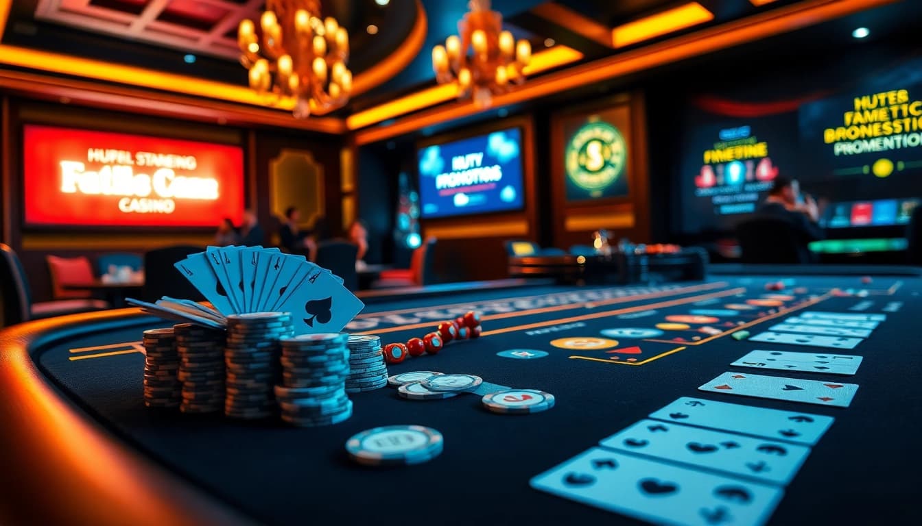 Players enjoy high-stakes poker at https://f1686s.com/, showcasing vibrant chips and cards.