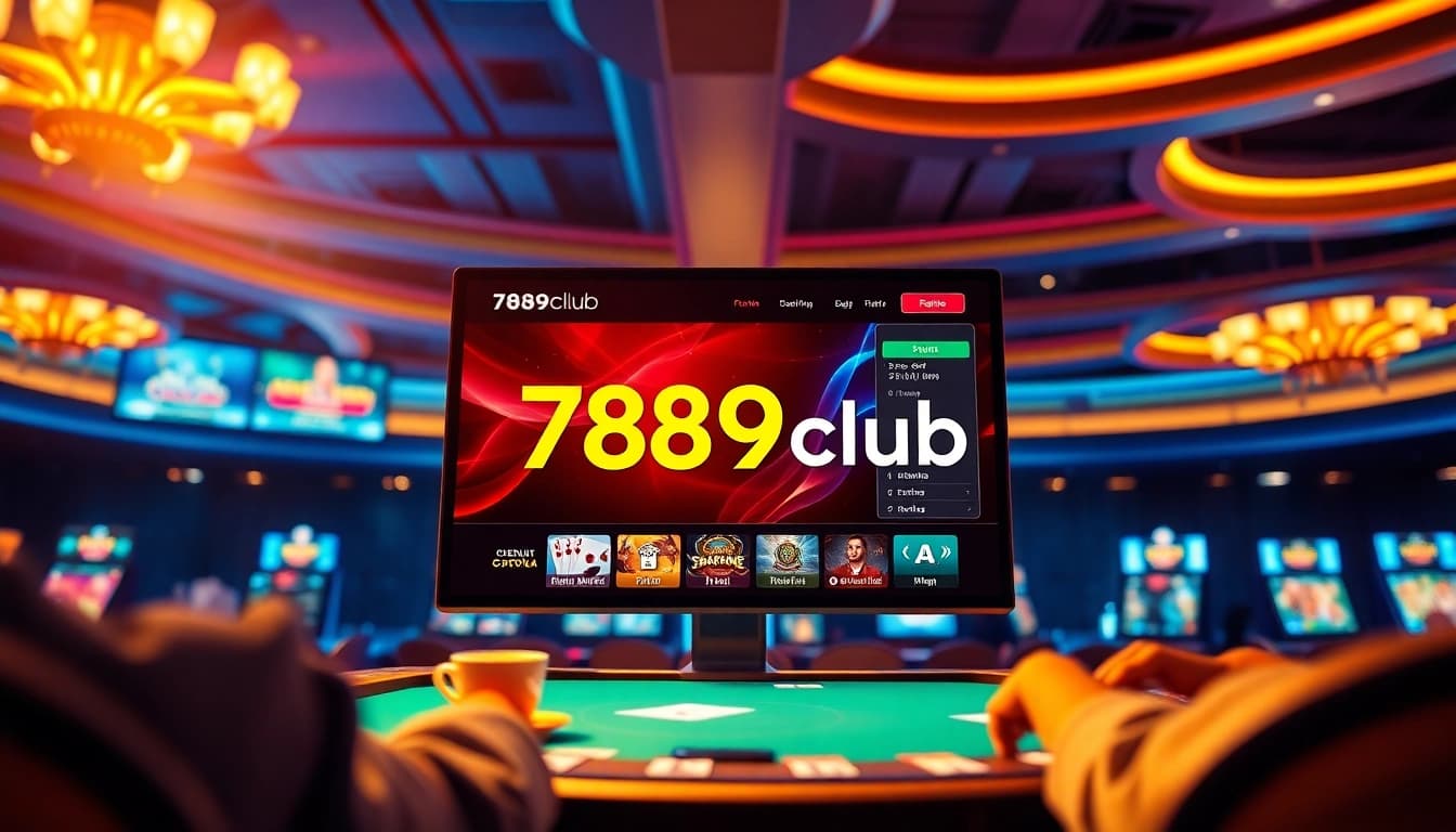 Engaging online gaming scene featuring 789club interface with Poker and Mậu Binh games.