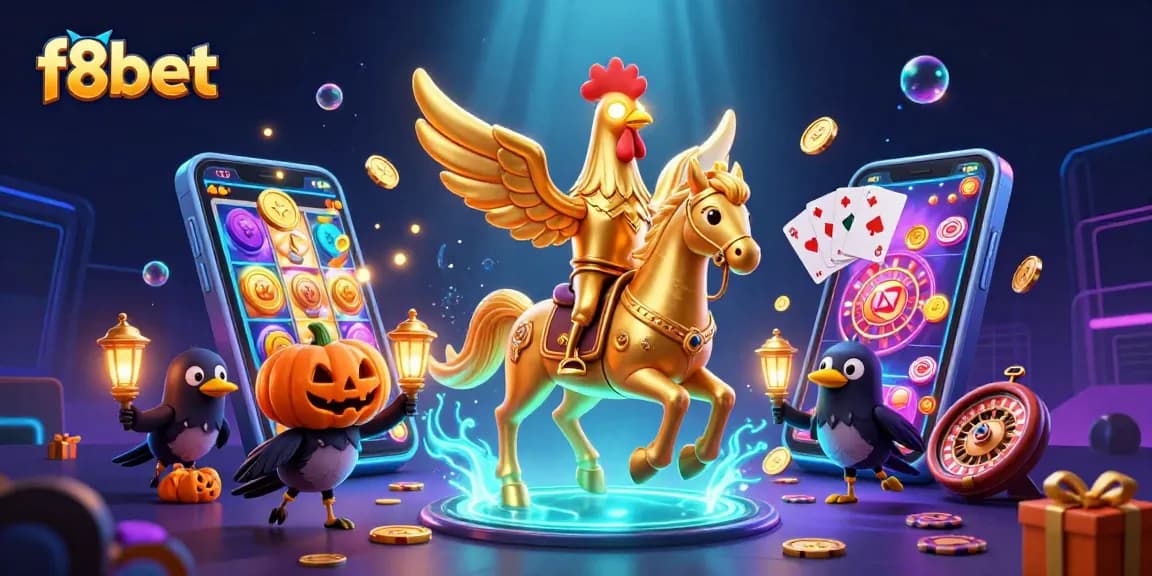 Experience thrilling slots and jackpots at f8bet with vibrant 3D casino illustration.