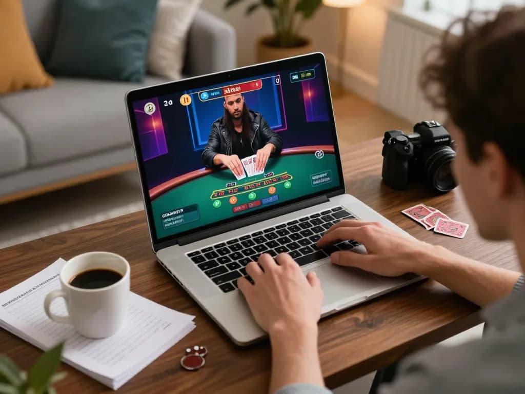 Engaging in live dealer blackjack gaming on bdtk66, showcasing strategic betting and comfortable atmosphere.