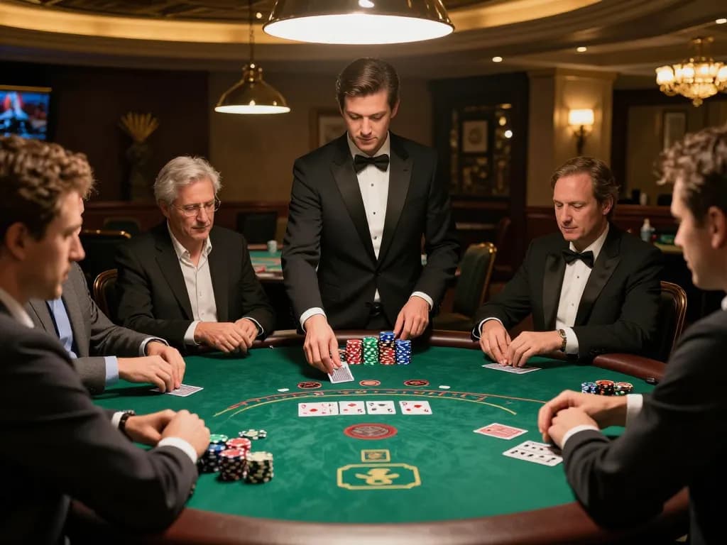 Bangsawan88gg players enjoying an exciting blackjack game at a vibrant casino table