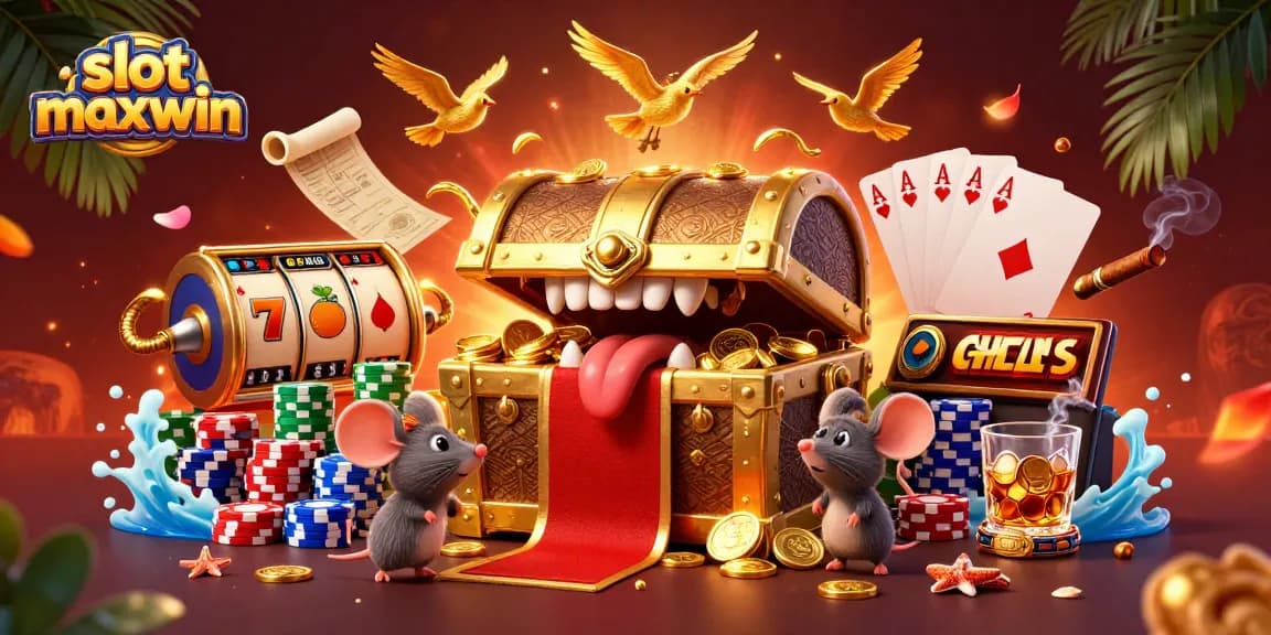 Engage with the slot maxwin theme showcasing vibrant animated casino elements and characters.