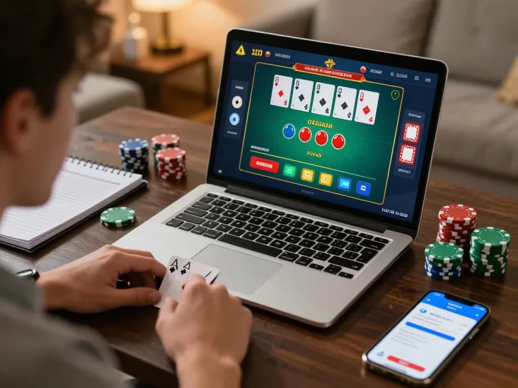 Player placing bets in a live dealer blackjack game online at viral88, showcasing immersive gaming experience.