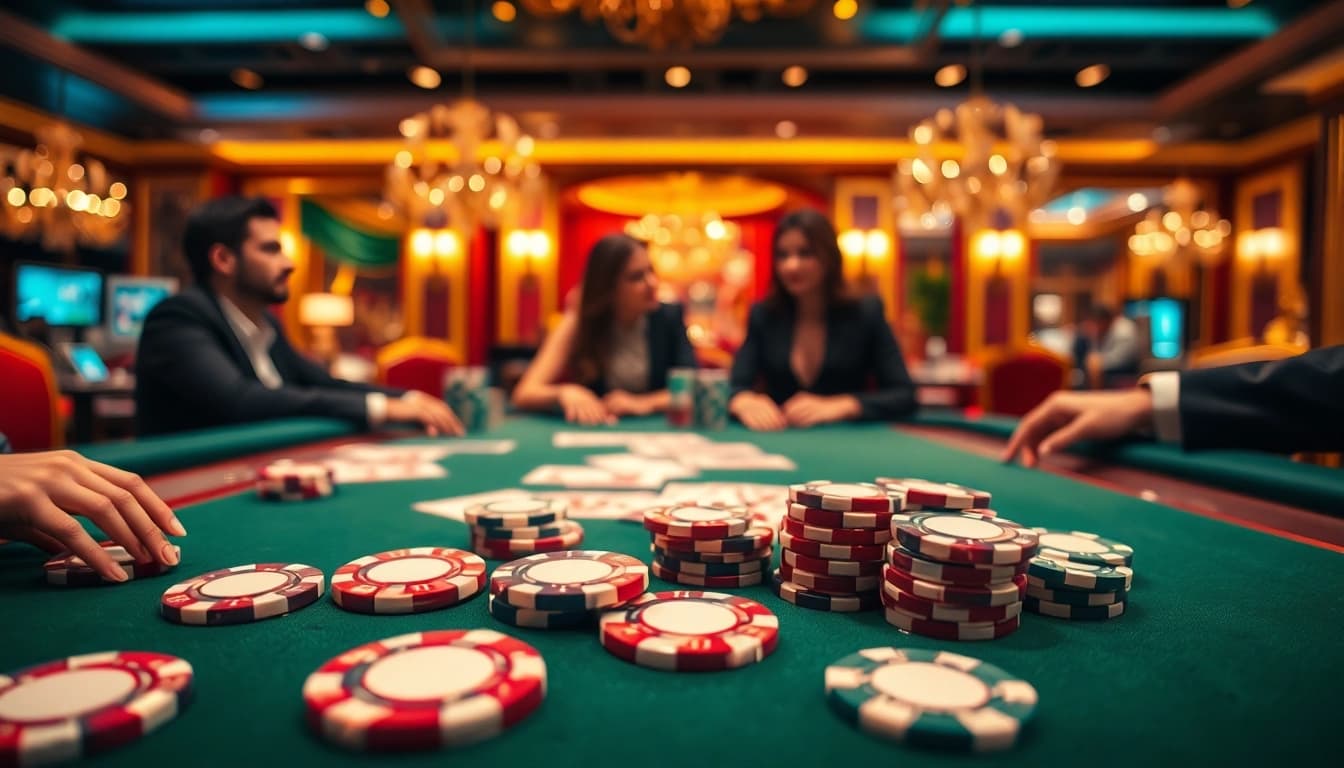 Experience thrilling moments in 18vip娛樂 with an engaging casino poker setup.
