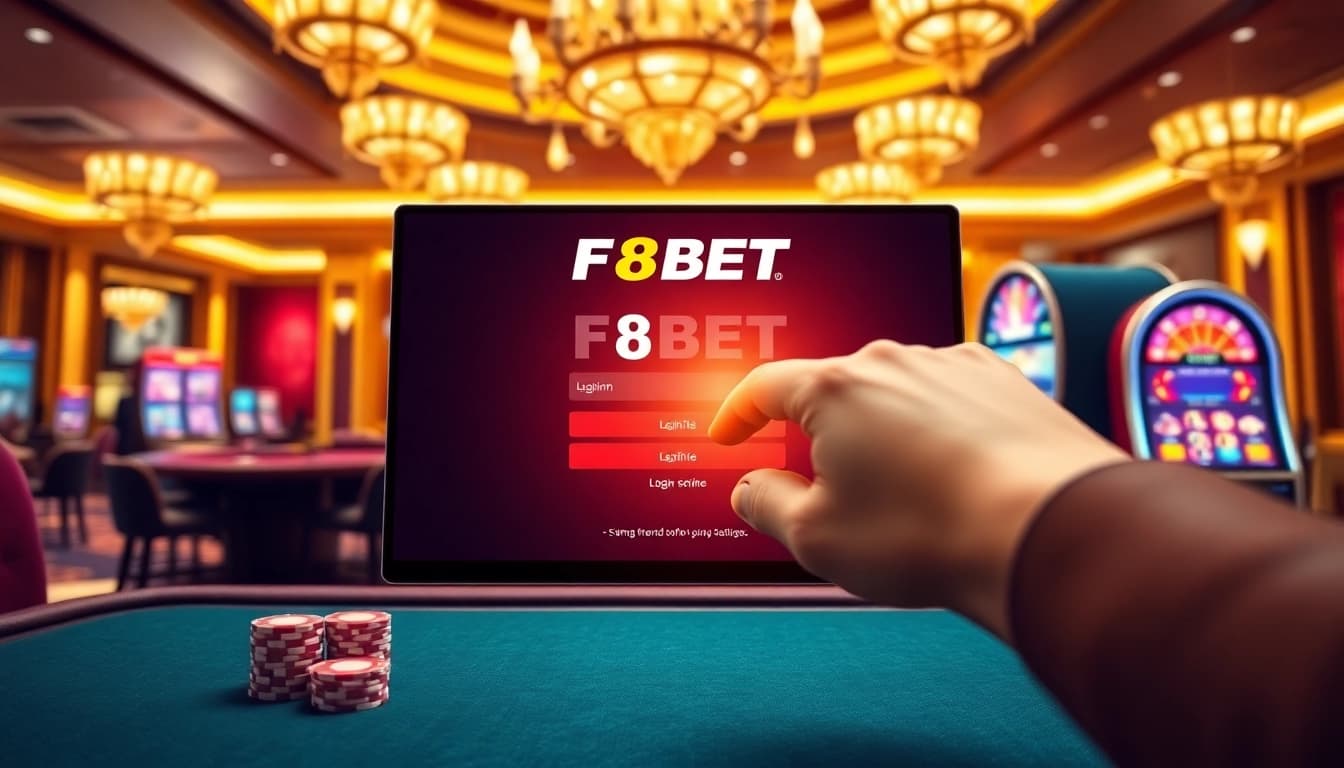 Engage with Đăng Nhập F8BET through an exciting online casino interface filled with vibrant gaming elements.