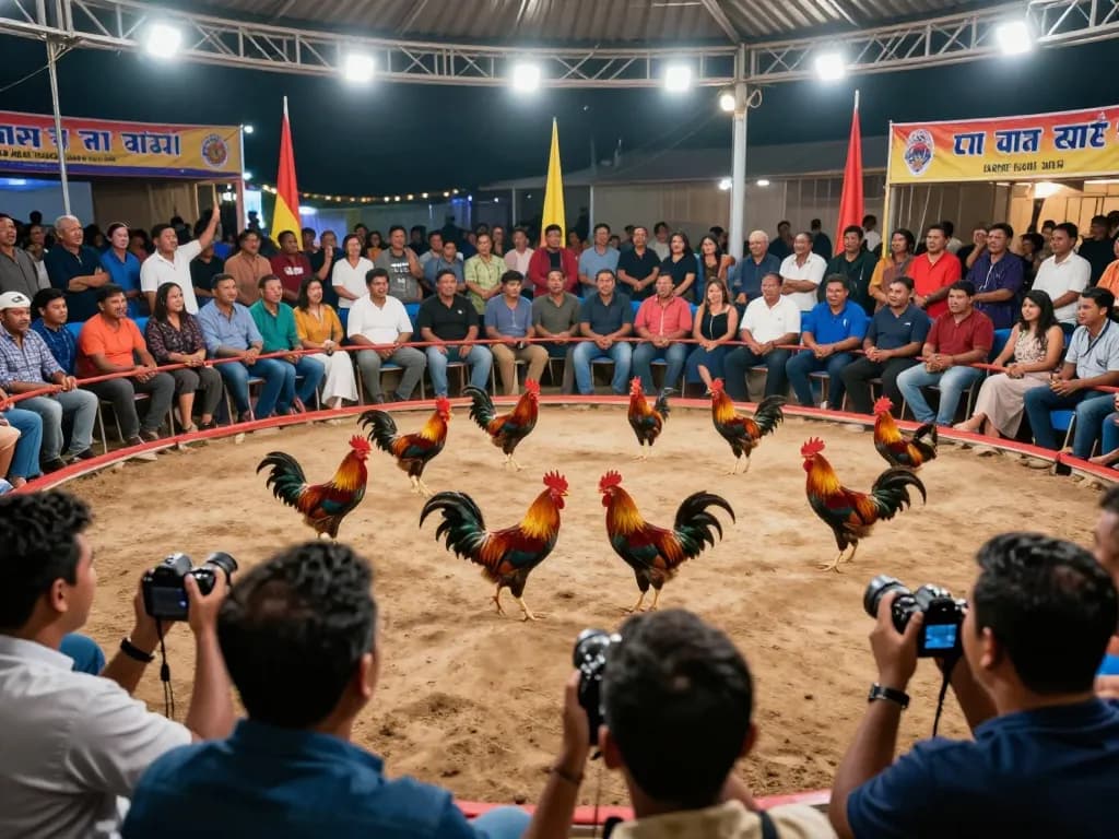 Experience đá gà trực tiếp hôm nay with vibrant cockfighting action capturing excitement in high definition.
