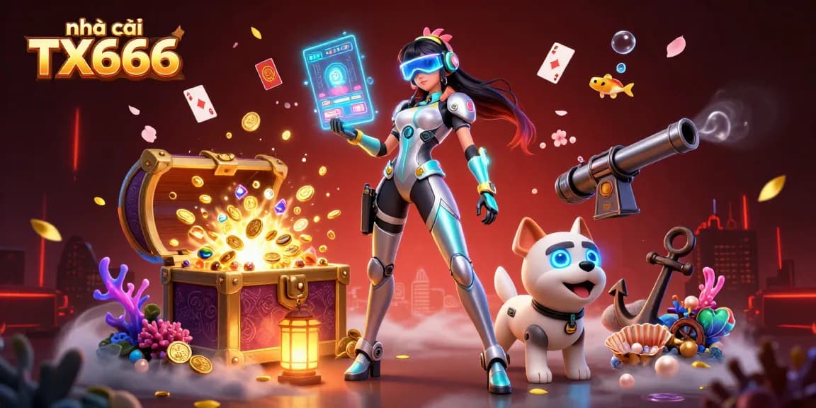 Engage with nhà cái TX666 in this vibrant 3D casino adventure full of games and excitement.