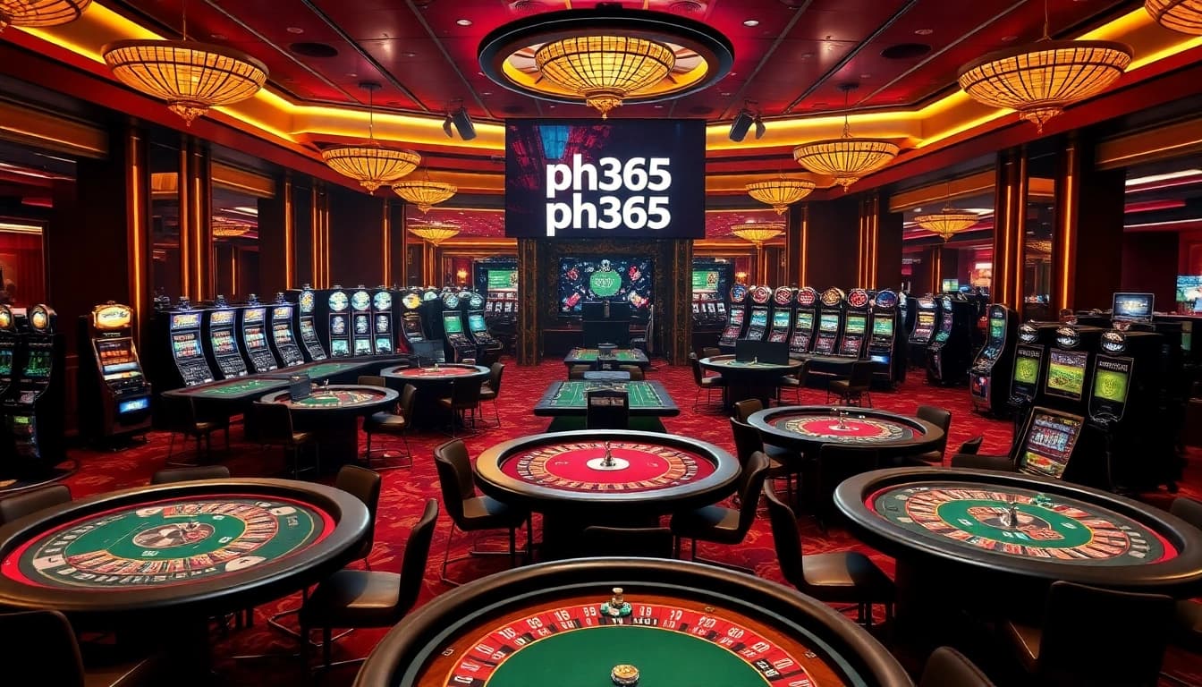 Experience vibrant gameplay at ph365's luxurious casino with dynamic tables and lively players.
