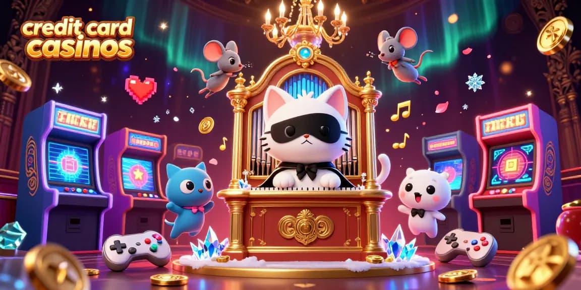 Experience the excitement of credit card casinos featuring vibrant characters and gaming elements.