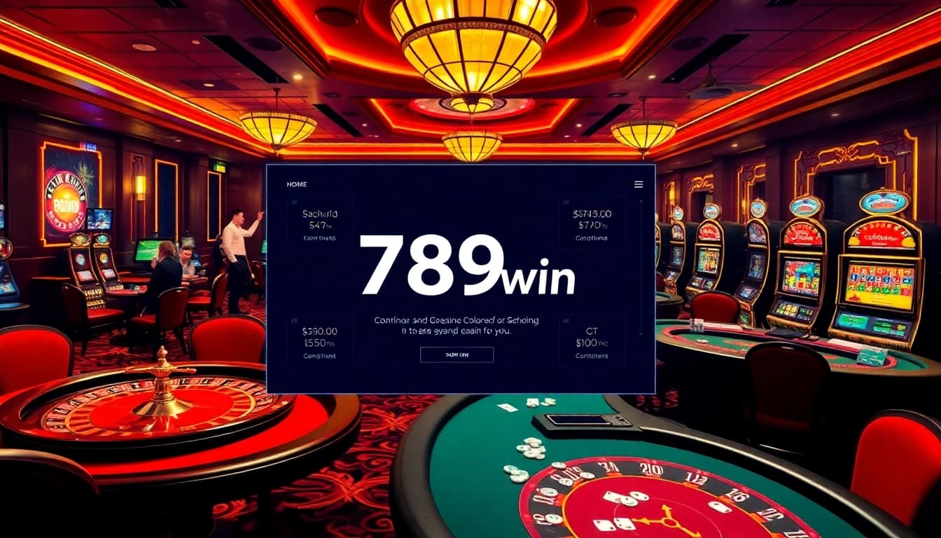 Gambling enthusiasts engaging in high-stakes games at 789win's luxurious casino setting.