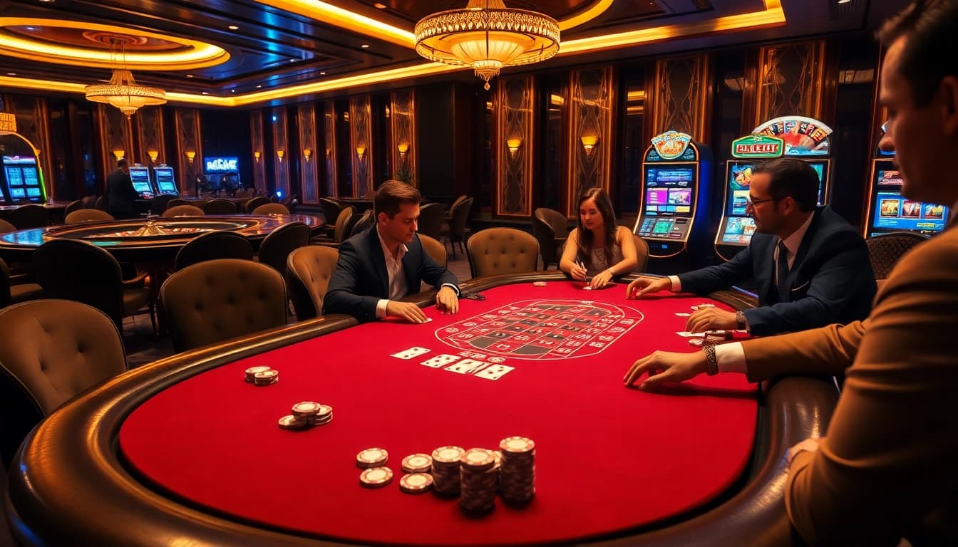 SODO casino scene with high-stakes poker action and vibrant gambling atmosphere.