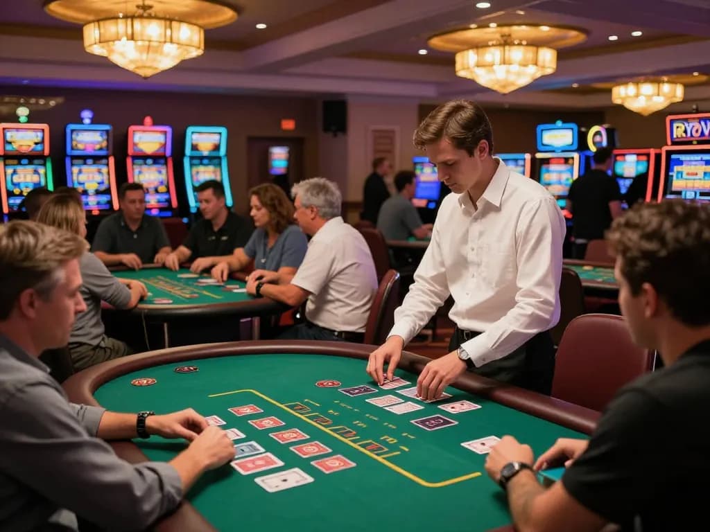 Players at blackjack tables strategizing their next move at the TX88 casino.