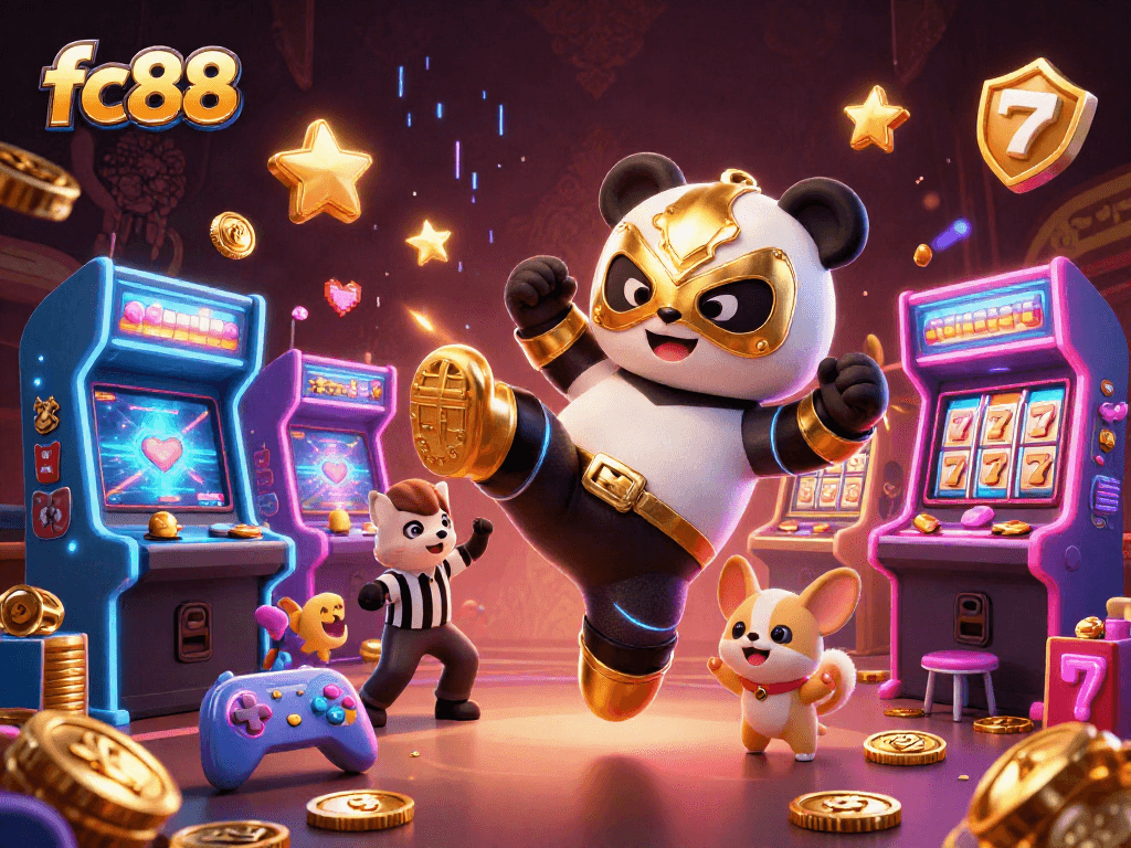 fc88 mang đến không khí sôi động của các máy chơi game hấp dẫn và nhân vật hoạt hình thú vị.