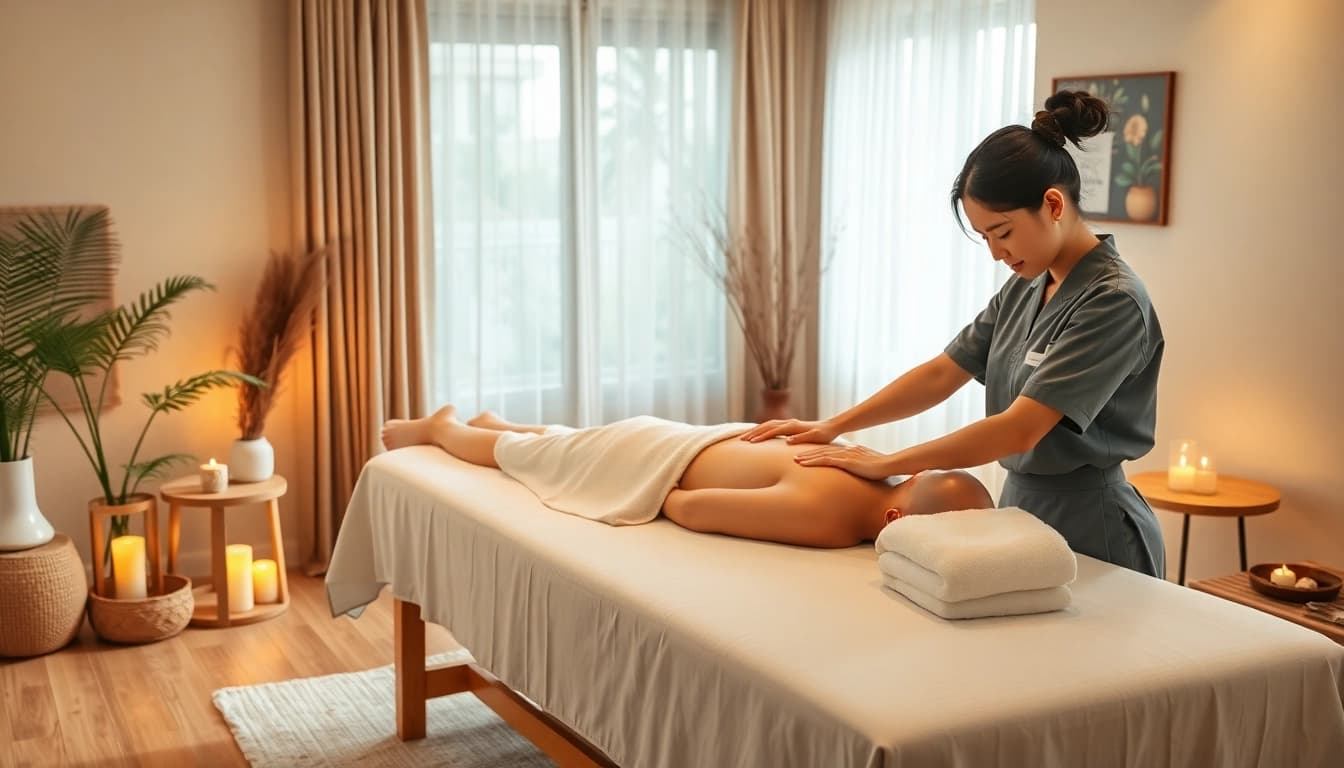 Experience tranquil 평택출장마사지 with a professional therapist in a serene home setting.
