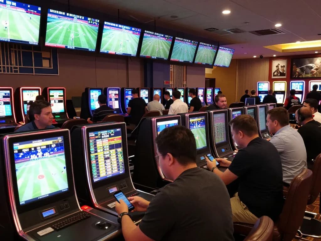 para penggemar situs togel menganalisis peluang di area taruhan olahraga kasino modern yang dipenuhi dengan layar dinamis