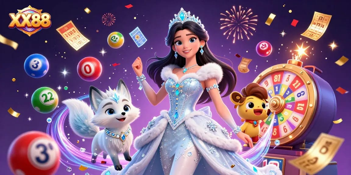 Engage in exciting gaming adventures with XX88, featuring vibrant casino elements and dynamic lottery themes.