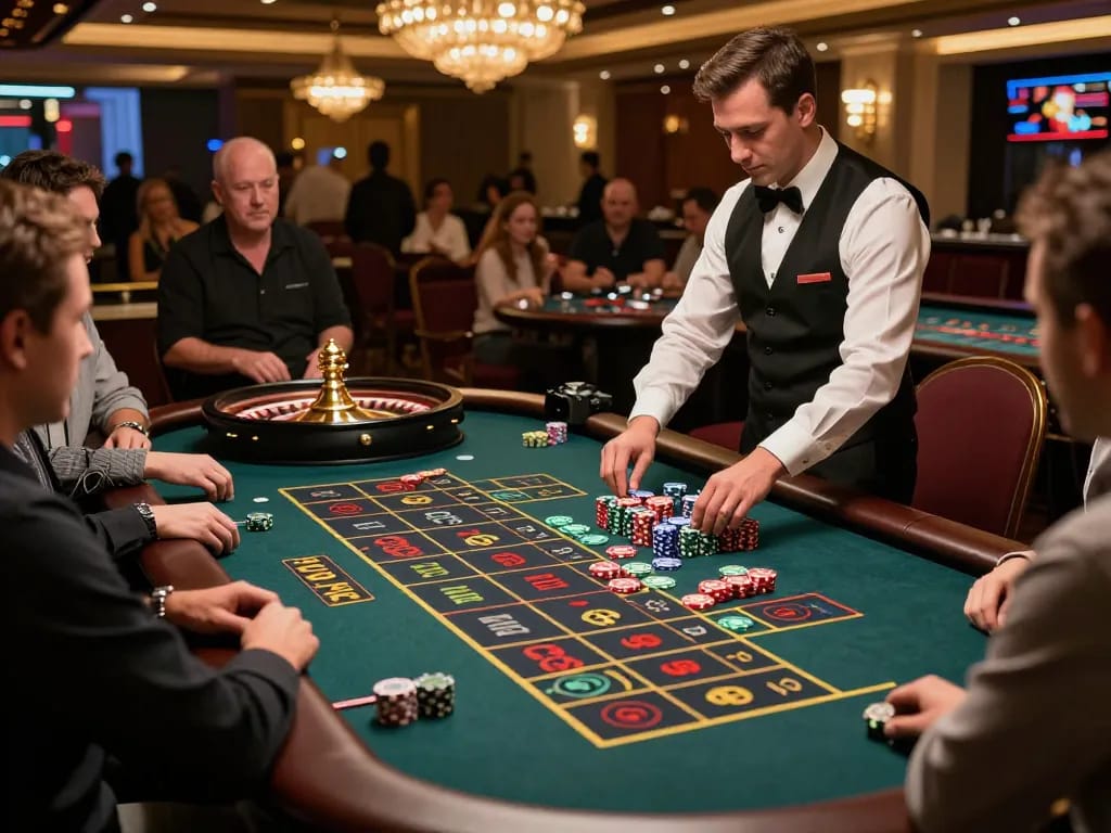 Experience the thrill of F168's live casino with intense roulette gameplay and vibrant chips.