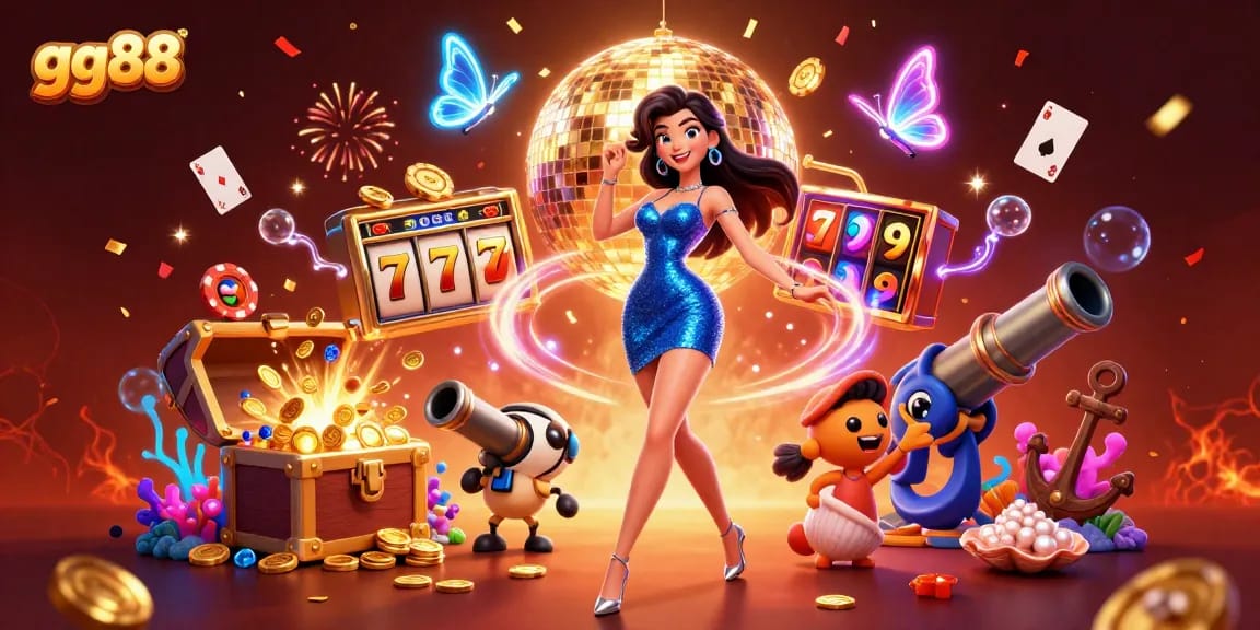 Experience the thrill of gg88 slots with dynamic visuals and vibrant casino elements.