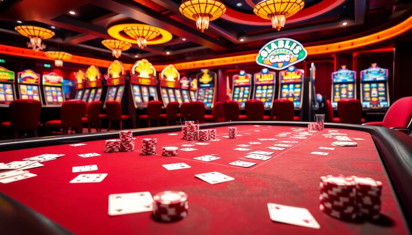 Experience gaming excitement at https://gk88.bond/ with vibrant casino tables and slot machines.