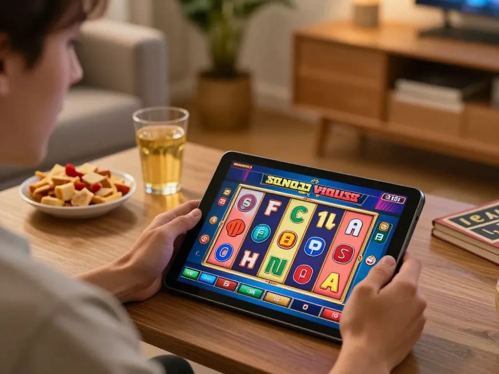 Pemain menikmati slot online yang mendebarkan di westsrestaurant, terlibat dalam aksi permainan yang hidup.